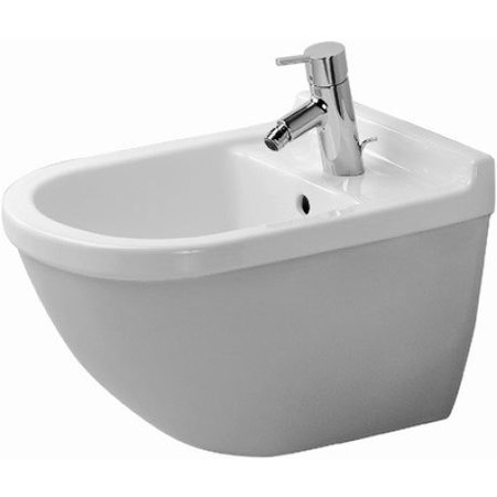 DURAVIT Wall-Mounted Bidet Starck 3, Durafix White 2280150000